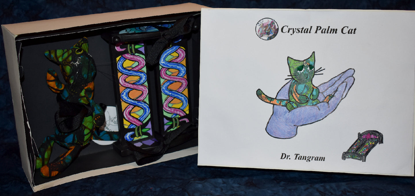 Crystal Palm Cat Deluxe Dr. Tangram with Astral Bed