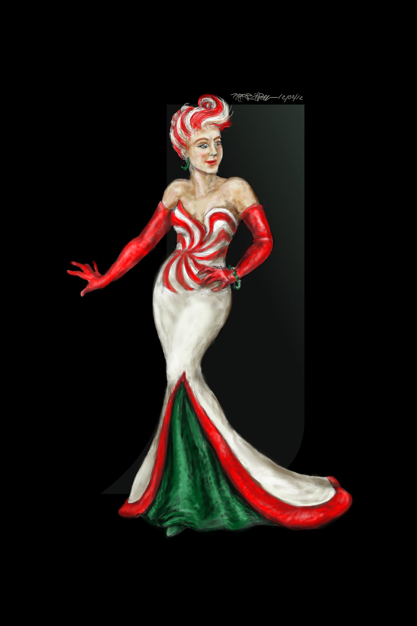 Peppermint Swirl 12x18 Poster