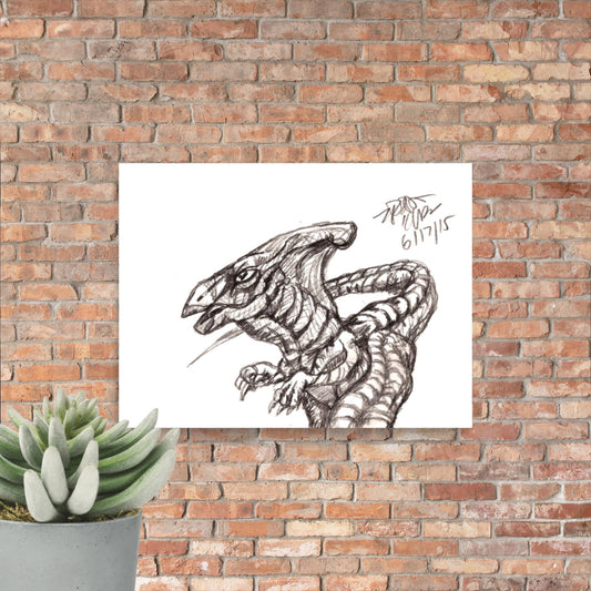 Parasauroloph-ish Poster, 2 sizes, matte paper