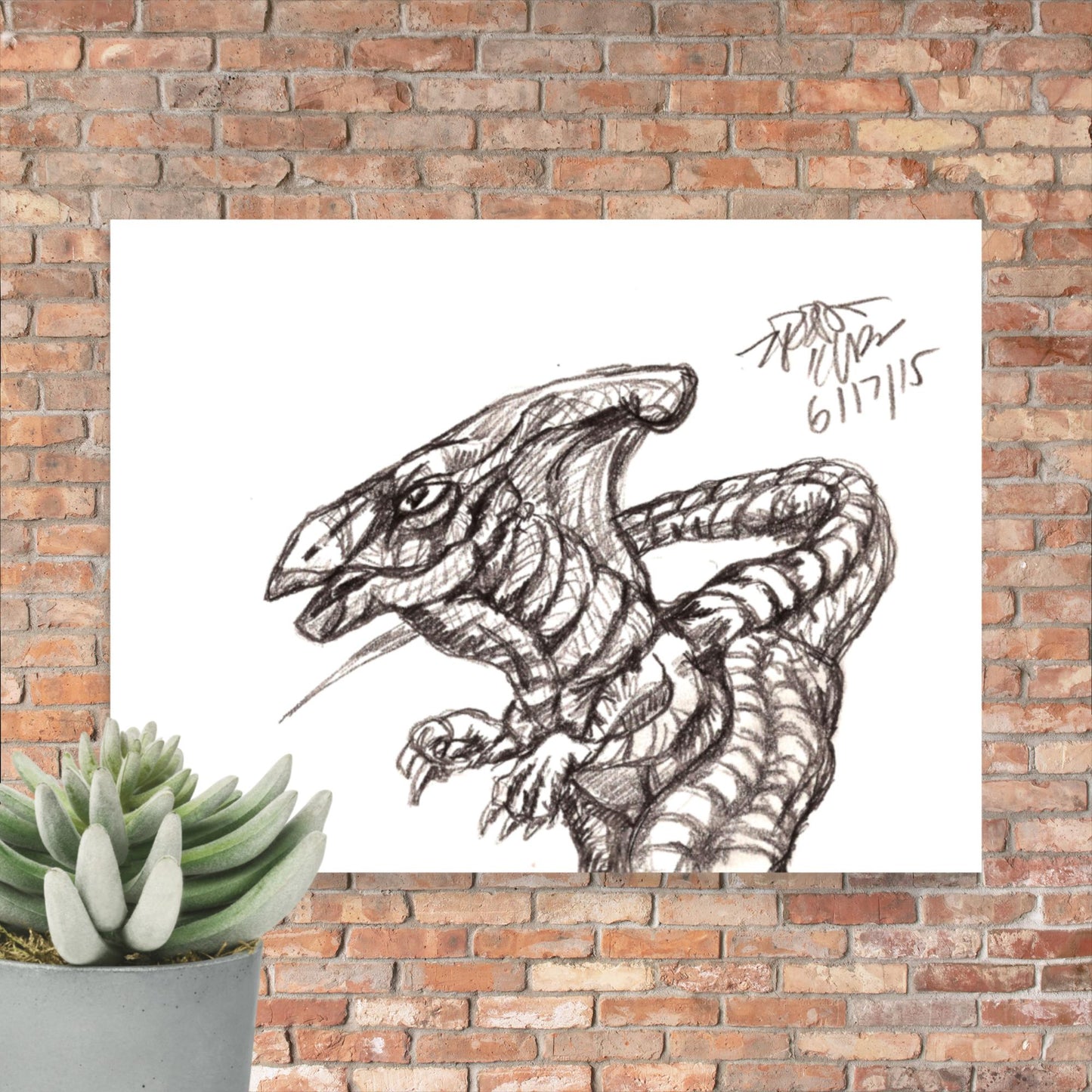 Parasauroloph-ish Poster, 2 sizes, matte paper