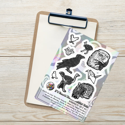 CAT's Charm Bucket Sticker Set #2 Birdies!