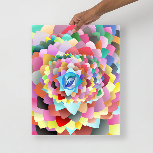 Eye-Lotus Poster, 2 sizes, lustre paper