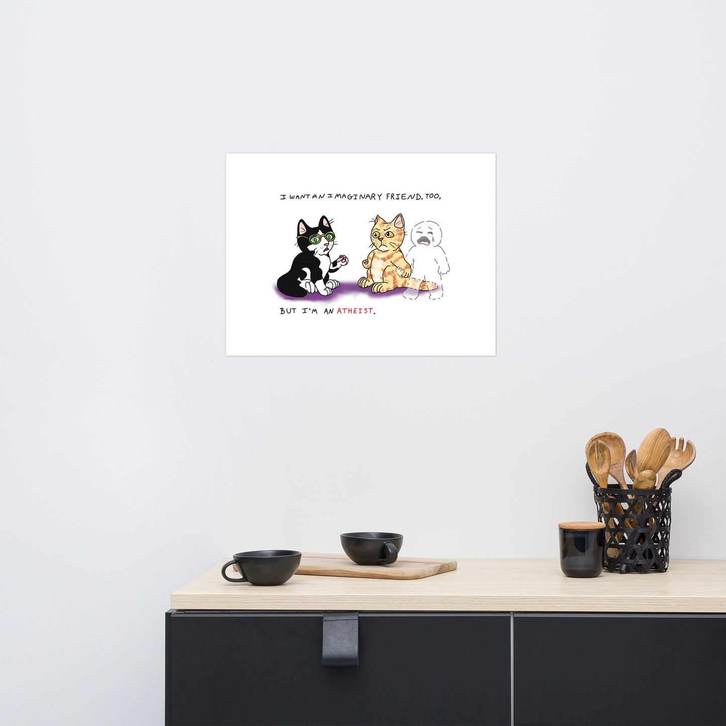 Imaginary Friend Poster, 2 sizes, lustre paper