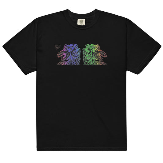 T-Rex Rainbow Unisex heavyweight t-shirt